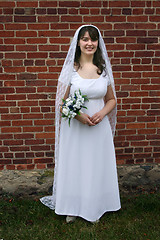 Image showing Smiling Vintage Bride