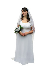 Image showing Isolated Gazing Bride