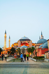 Image showing Hagia Sophia in Istanbul, Turkey early in the evening