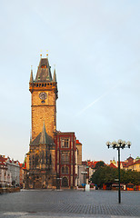 Image showing Old City Hall in Prague at sunrise