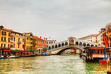 Image showing Rialto Bridge (Ponte Di Rialto) on a sunny day