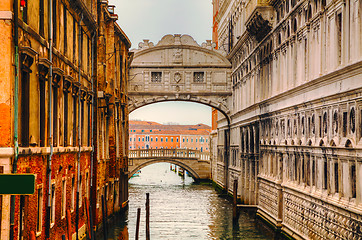 Image showing Bridge of Sighs in Venice, Italy