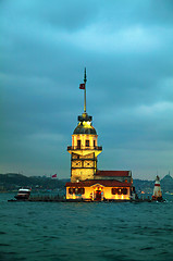 Image showing Maiden's island in Istanbul, Turkey