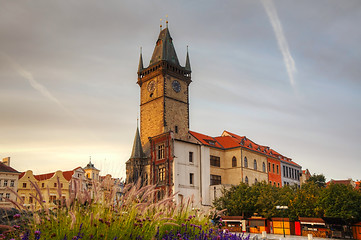 Image showing Old City Hall in Prague in the morning