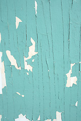 Image showing Green peeling paint