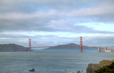 Image showing Golden Gates bridge in San Francisco bay