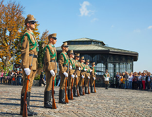 Image showing Guards of honor in Budapest, Hungary