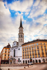 Image showing St. Michael's Church in Vienna at sunrise