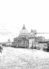 Image showing Sketch of Basilica Di Santa Maria della Salute