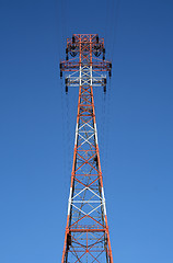 Image showing Top of the red power tower