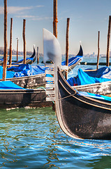 Image showing Gondola floating in the Grand Canal in Venice