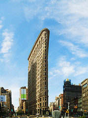 Image showing Flatiron (Fuller) builsing in NYC in the morning