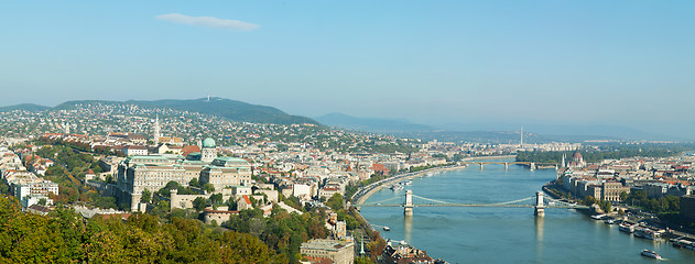 Image showing Panoramic overview of Budapest, Hungary 