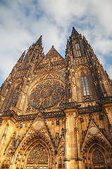 Image showing St. Vitus Cathedral exterior in Prague