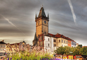 Image showing Old City Hall in Prague in the morning