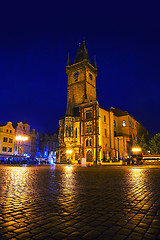 Image showing Old market square in Prague at night