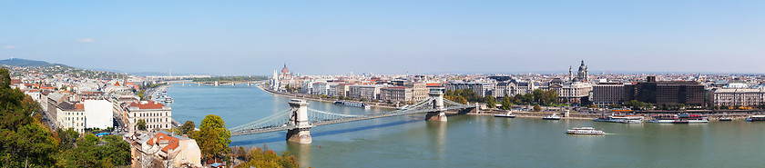 Image showing Panoramic overview of Budapest, Hungary