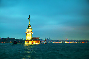 Image showing Maiden's island in Istanbul, Turkey