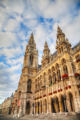 Image showing Rathaus (City hall) in Vienna, Austria