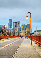 Image showing Downtown Minneapolis, Minnesota at night time