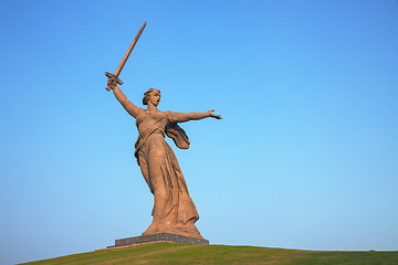 Image showing 'The Motherland calls!' monument in Volgograd, Russia