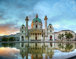 Image showing Karlskirche in Vienna, Austria