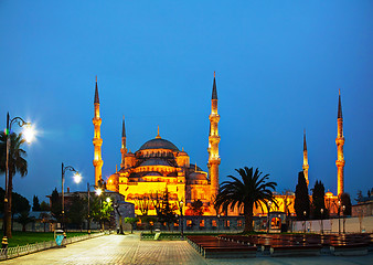 Image showing Sultan Ahmed Mosque (Blue Mosque) in Istanbul