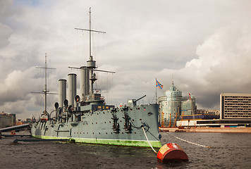 Image showing Cruiser Aurora in Saint Petersburg, Russia