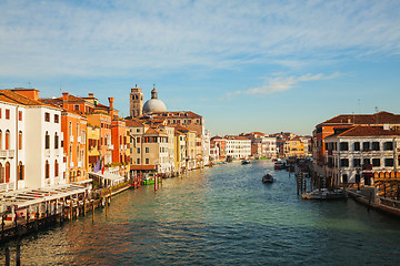 Image showing Panoramic view to Grande Canal in Venice, Italy