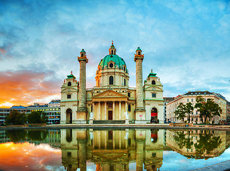 Image showing Karlskirche in Vienna, Austria