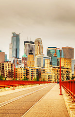 Image showing Downtown Minneapolis, Minnesota in the evening 