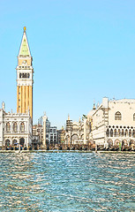 Image showing San Marco square in Venice, Italy as seen from the lagoon