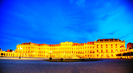 Image showing Schonbrunn palace in Vienna in the evening