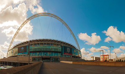 Image showing Wembley stadium in London, UK on a sunny day