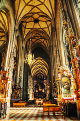 Image showing St. Stephen's Cathedral (Stephansdom) interior