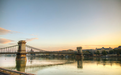 Image showing Szechenyi suspension bridge in Budapest, Hungary