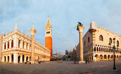 Image showing Panoramic view to San Marco square in Venice, Italy