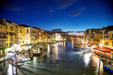 Image showing Venice at night time