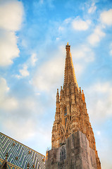 Image showing St. Stephen Cathedral spire in Vienna, Austria