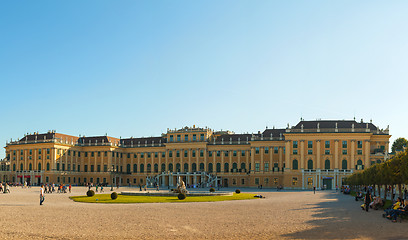 Image showing Schonbrunn palace in Vienna at sunset