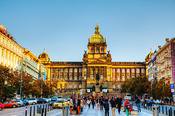 Image showing Building of the National Museum in Prague on a sunny day