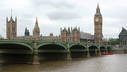 Image showing Overview of London with Big Ben