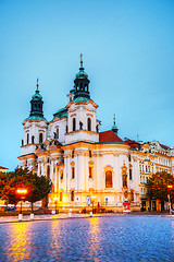 Image showing St. Nicolas church at Old Town square in Prague