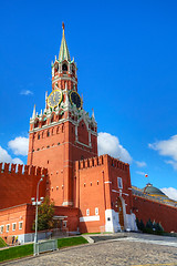 Image showing Spasskaya tower at Red Square in Moscow