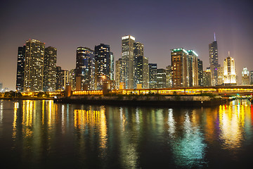 Image showing Chicago downtown cityscape panorama