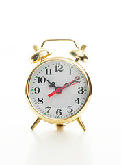 Image showing Golden retro style alarm clock