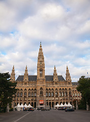 Image showing Rathaus (City hall) in Vienna, Austria in the morning