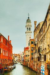 Image showing Narrow canal in Venice, Italy