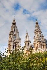 Image showing Rathaus (City hall) in Vienna, Austria