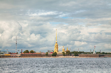 Image showing Overview of Saint Peter and Paul fortress in St. Petersburg